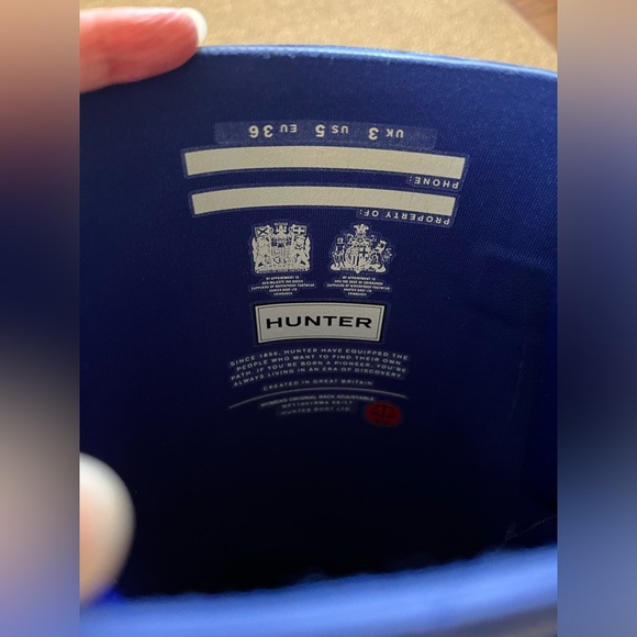 Bright blue Hunter Boots only worn twice! - Picture 10 of 10
